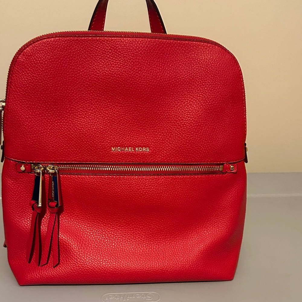 Michael Kors Cherry Red Backpack